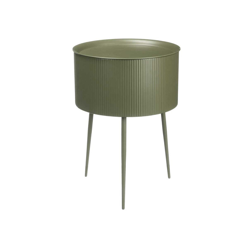 MESA AUXILIAR REDONDA BASE VERDE