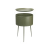 TAVOLINO LATERALE ROTONDO CON BASE VERDE