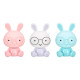 CHILDREN NIGHT LIGHT RABBIT ASRT 3 COLOR