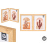 DOUBLE PHOTO FRAME BAMBOO EFFECT 15X20