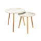 SET DI 2 TAVOLINI 39 + 48 CM GAMBE NATURALI