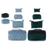 TROUSSE DE TOILETTE VOYAGE SET BLEU VERT