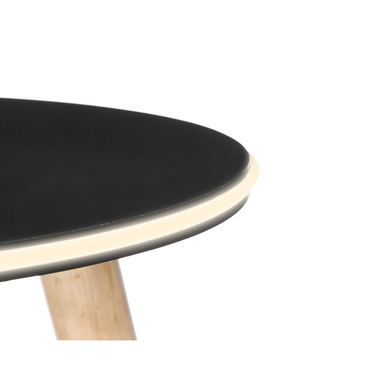 40CM BLACK LED SIDE TABLE