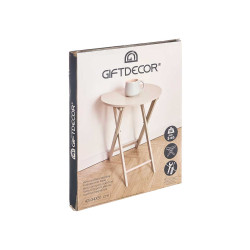 BEIGE FOLDING SIDE TABLE