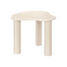BEIGE SHAPED SIDE TABLE
