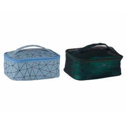 TROUSSE DE TOILETTE VOYAGE SET BLEU VERT