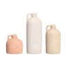SET 3 TERRA VASES ANFORA ASSORTED 3 COLORS