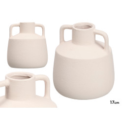 JARRON TINAJA 17CM BLANCO