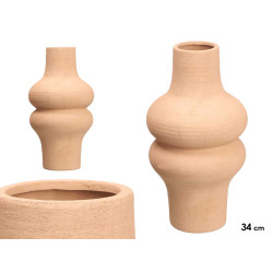 JARRON CURVAS 34CM TIERRA