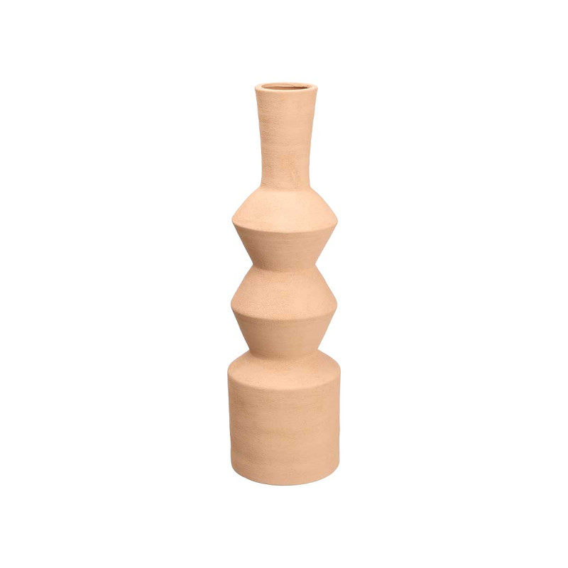 JARRA GEOMETRICA 60CM CASTANHA