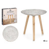 WOODEN TABLE WITH SPIRAL DECORATION 40CM 