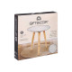 WOODEN TABLE WITH SPIRAL DECORATION 40CM 
