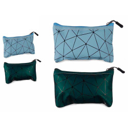 TROUSSE DE TOILETTE RECTANGULAIR PET SET BLEU VERT