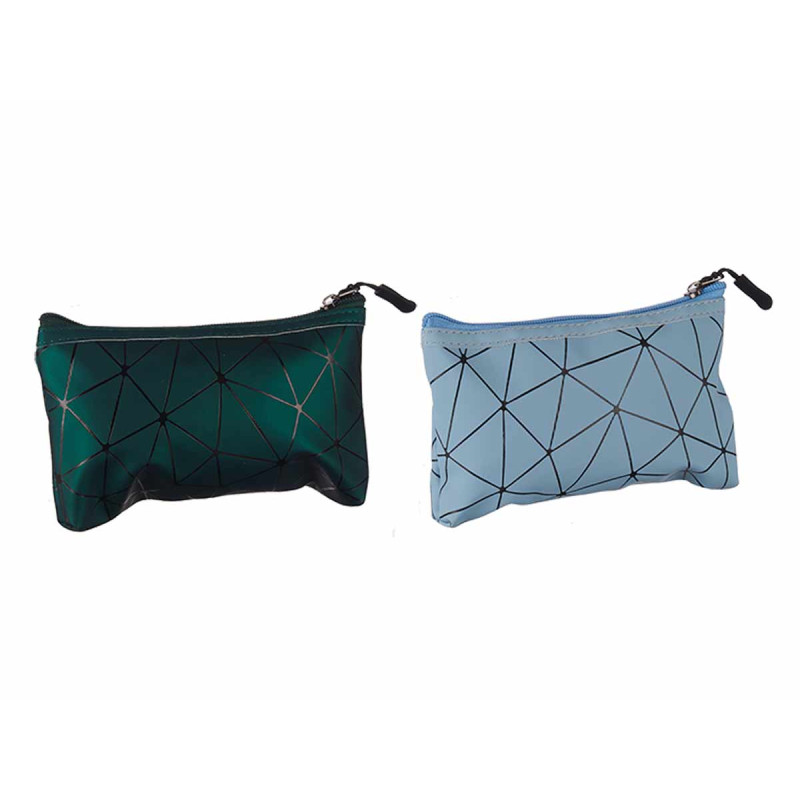 TROUSSE DE TOILETTE RECTANGULAIR PET SET BLEU VERT