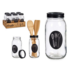 CUTTLERY STATION WITH METAL LID SPATULA 