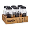 PORTA TALHERES VIDRO C TAMPA METAL UTENSI COZINHA