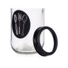 RANGE COUVERTS  VERRE AVEC COUVERCLE METAL PELLES 