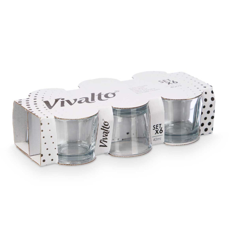 SET 6 VERRES À LIQUEUR 40 ML