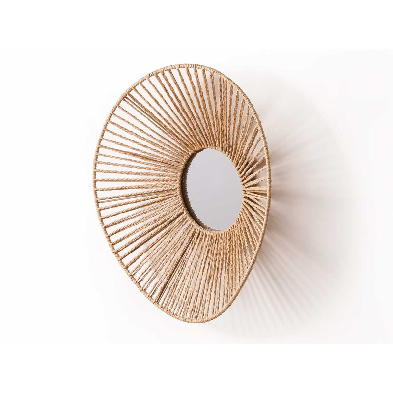 OVAL MIRROR FLARED ROPE 43CM