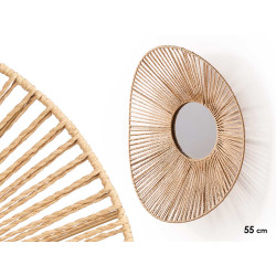 MIROIR 55CM OVALE CORDE