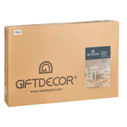 SET TAVOLO 4 SEDIE BIANCO NATURALE