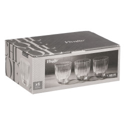 330ML TRANSPARENT STRIPED WATER GLASS