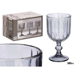 CALICE VINHO RISCAS 380ML CINZENTO