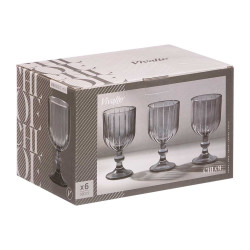 COPA VINO RAYAS 380ML HUMO