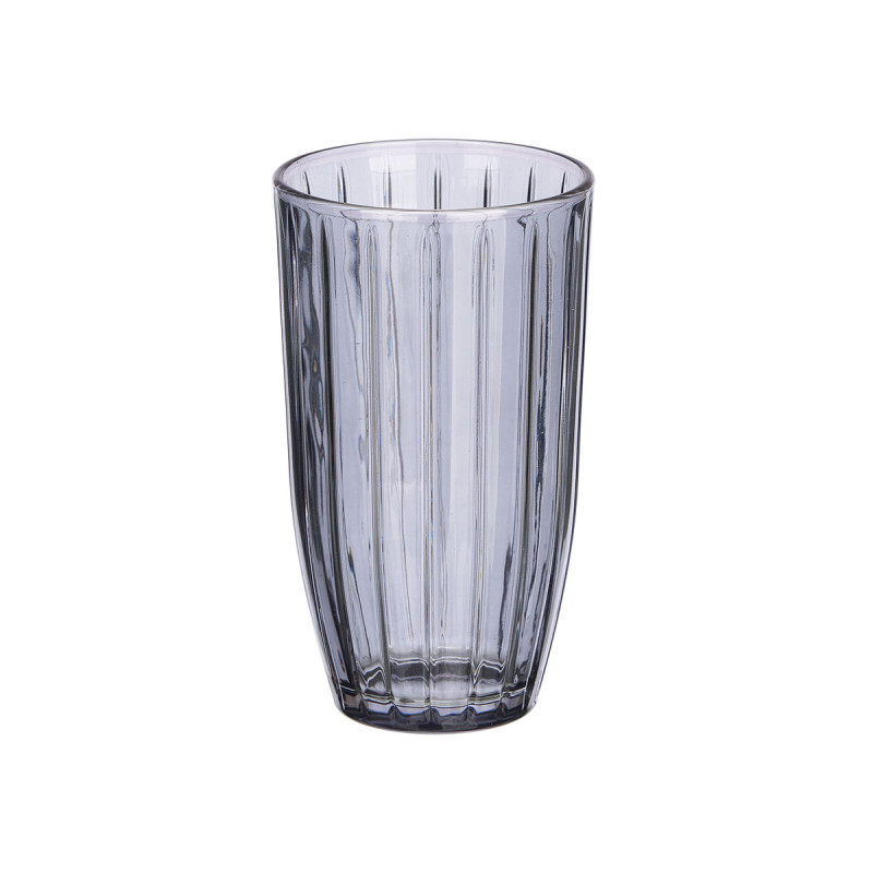 440ML SMOKY STRIPED TALL GLASS