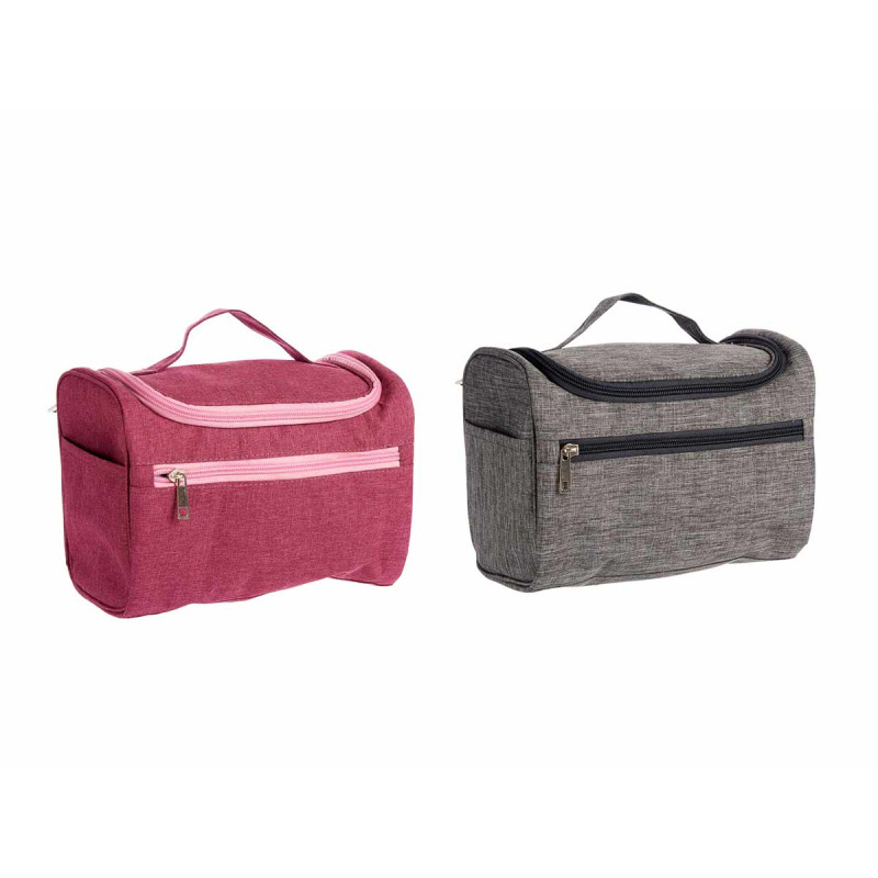 TROUSSE DE TOILETTE VOYAGE PORTABL SET GRIS ROSE