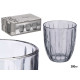 BICCHIERE ACQUA RIGHE 330ML FUMO