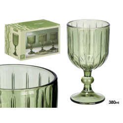 380ML GREEN STRIPED WINE CUP