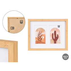 2 PICTURES FRAME 10X15 BAMBOO EFFECT