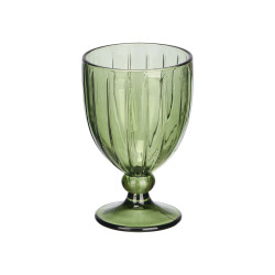 COPA VINO RAYAS 310ML VERDE