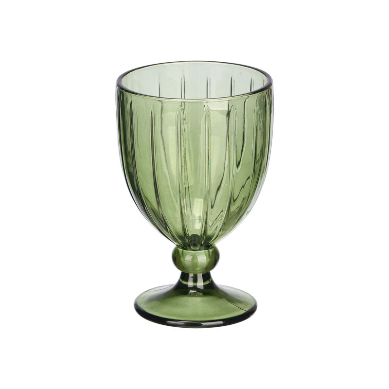 COUPE À VIN RAYURES 310ML VERT