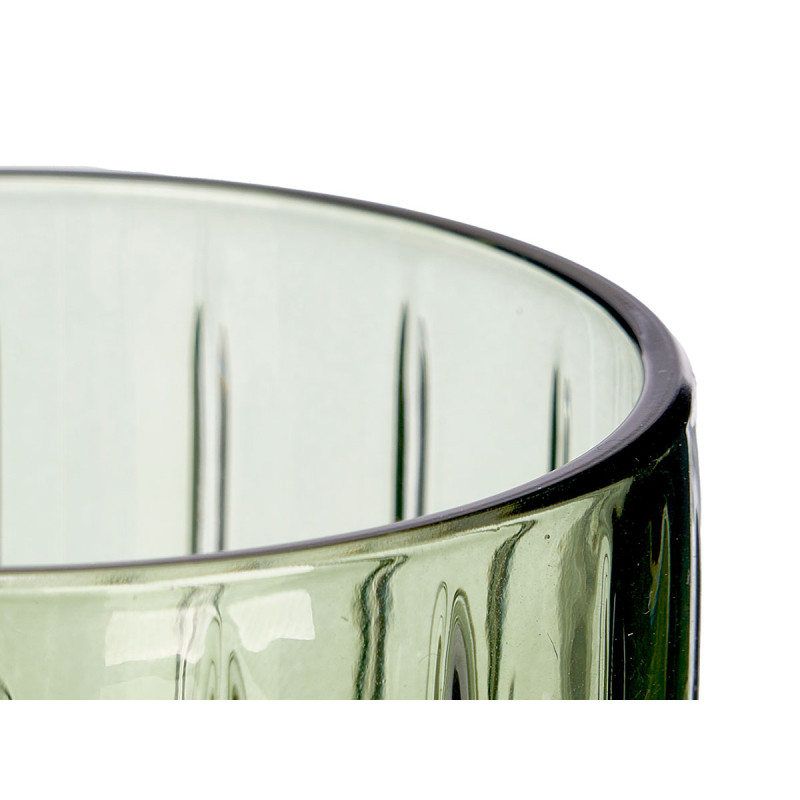 COPA VINO RAYAS 310ML VERDE