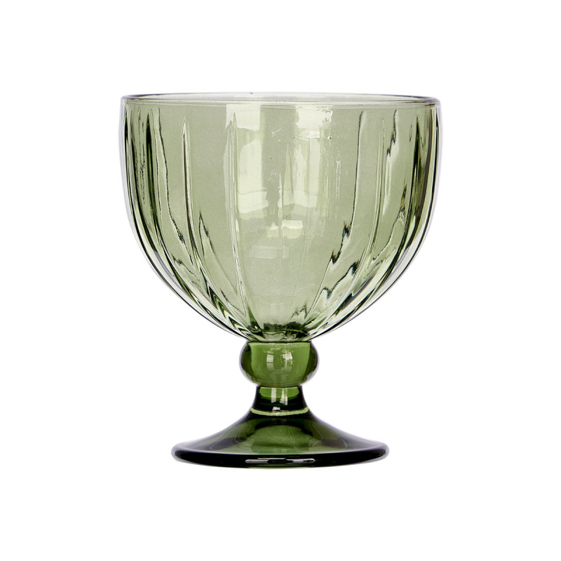 TAÇA PARA GELADO RISCAS 350ML VERDE