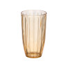 440ML AMBER STRIPED TALL GLASS