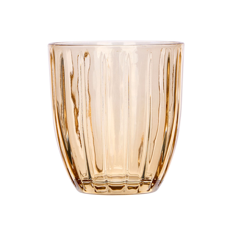 330ML AMBER STRIPED WATER GLASS