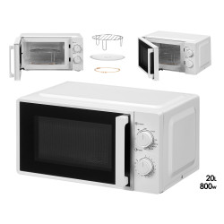 MICROONDAS GRILL 20LTR 800W BLANCO
