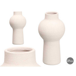 VASE BOULE 27CM BLANC