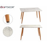 TABLE EFFET MARBRE BLANC