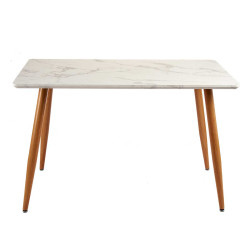 MESA EFECTO MARMOL BLANCO