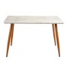 TABLE EFFET MARBRE BLANC