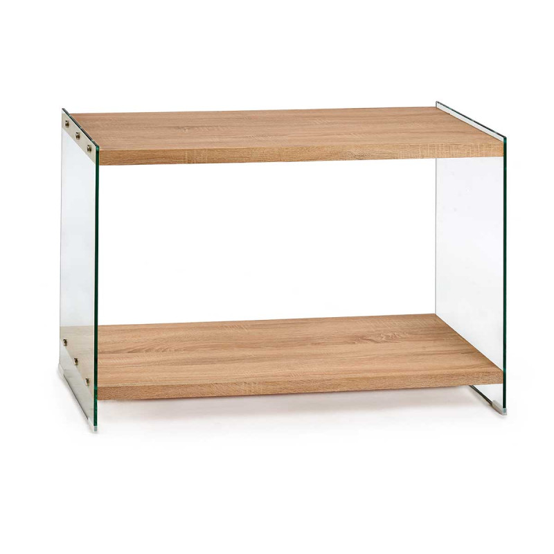 TABLE HALL DOUBLE CAPE VERRE ET BOIS