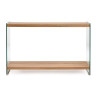 TABLE HALL DOUBLE CAPE VERRE ET BOIS