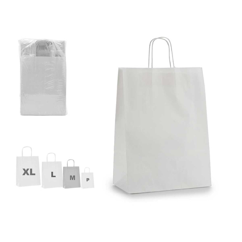 SAC PAPIER BLANC MOY