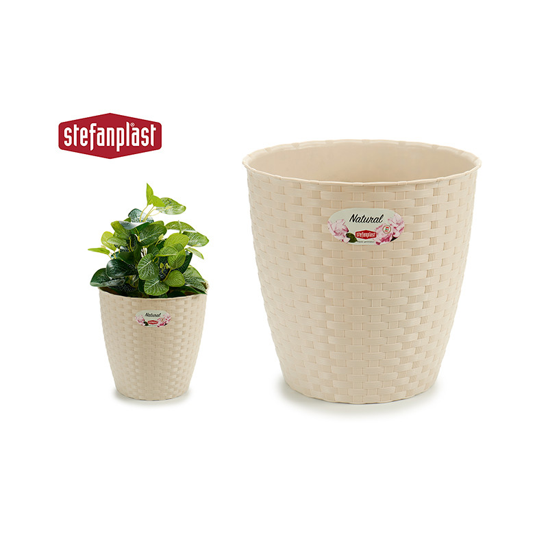 POT DE FLEURS NATUREL INTER/EXTER 24 DIA BEIGE 