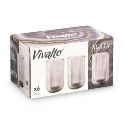 VASO GRIS RAYAS 430 ML