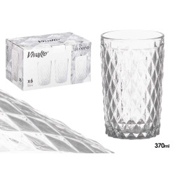 VERRE DIAMANT TRANSPARENT 370 ML